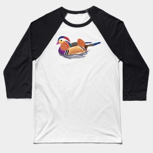 Nice Artwork showing a swimming Mandarin Duck I Baseball T-Shirt